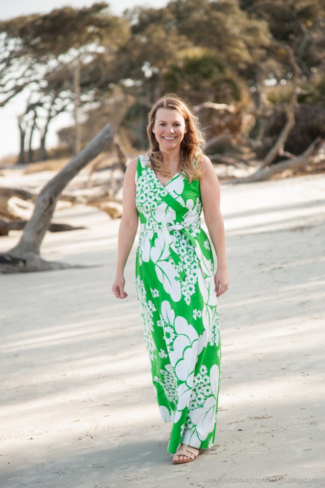 What I Wore: St. Patrick's Day - Green Floral Vintage Maxi Dress